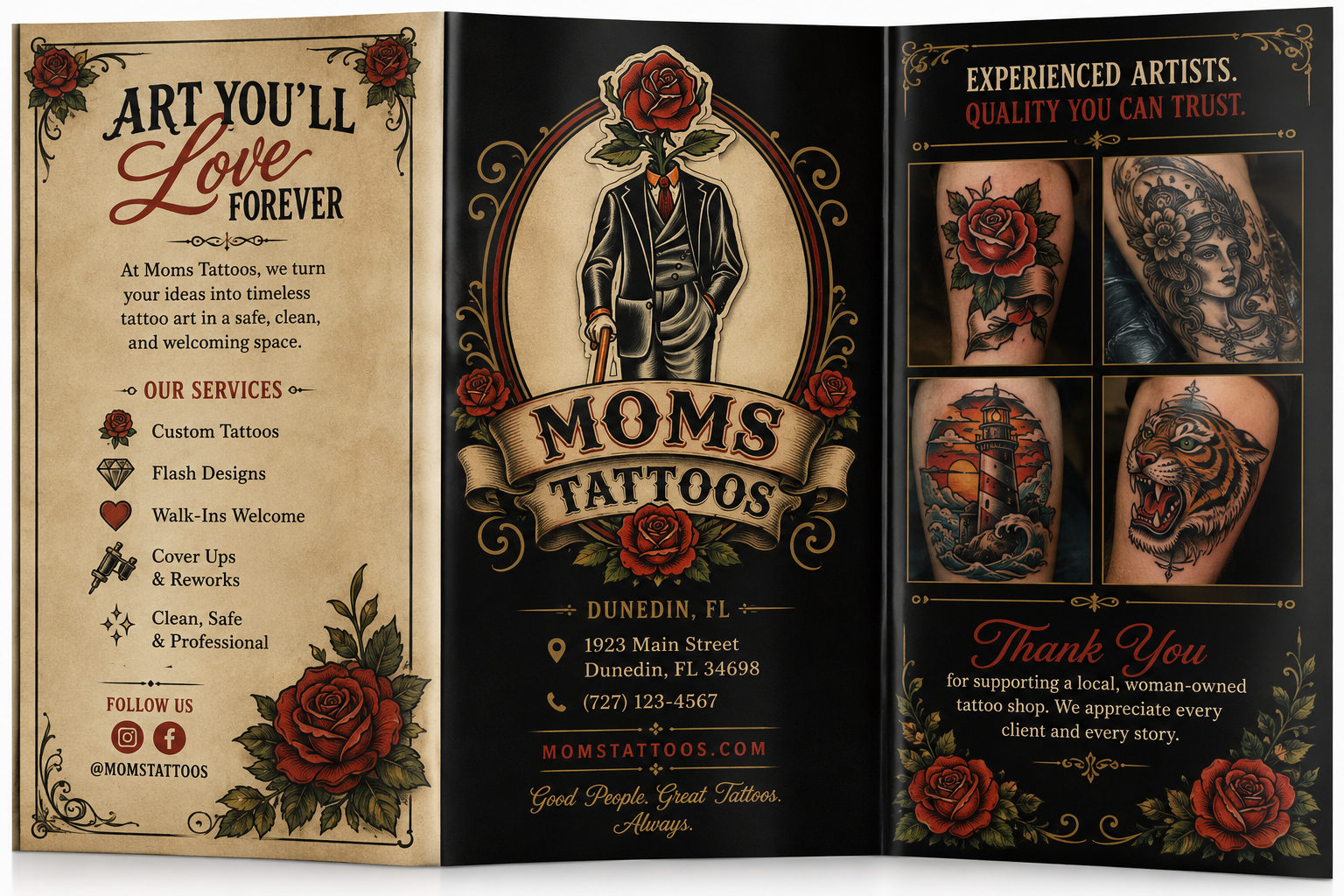 Custom Trifold Brochure with Gloss Finish